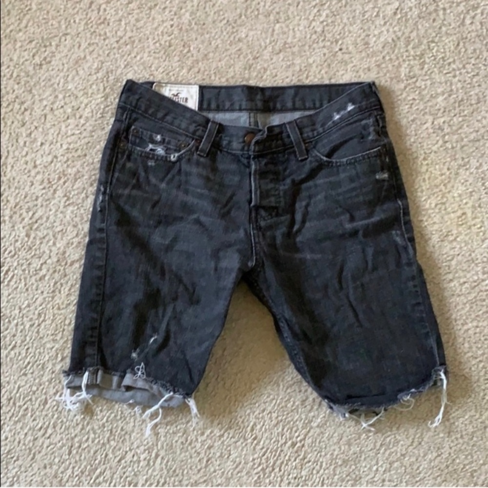 (2 pairs) Hollister ripped jean shorts